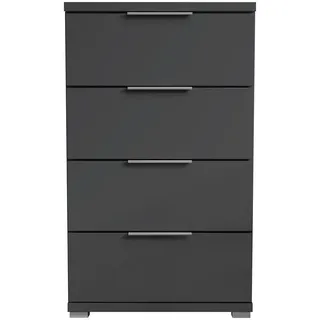 SchlafKONTOR Nachtschrank Smilla 46 x 46 x 79 cm Grau