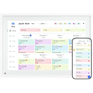 TABWEE P10 Digital Kalender 10.1 Zoll Family Plan 1080P FHD Touchscreen Calendar
