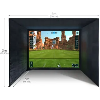 SimSpace Golf Simulator Kabine - 4W x 3H x 3D Mtr - 4W x 3H x 3D Mtr