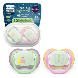 Philips Avent ultra Air Night vogel/vlinder 2st 2 St Schnuller