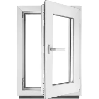 Fenster Kellerfenster Kunststofffenster Kunstoff Weiß Bxh 40 X 85 Cm Din Rechts - Alle Größen - 2 Fach Verglasung Bxh 400 X 850 Mm - Funktion Dreh-kipp - Bauplaza
