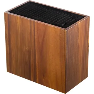 Yorking Messerblock Aus Akazienholz Schlitzen Für Scheren Und Schärfstab Messer Block Unbestückt Ohne Messer Aus Holz Messerhalter Für Küchenmesser Kochmesser Kochbesteck