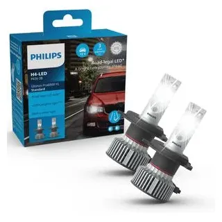 Philips Auto-Lampe Ultinon Pro6000 HL 11342U60SX2, H4, LED, 12V / 19W, Scheinwerferlampe, 2 Stück