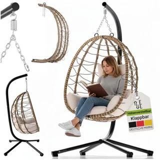 Juskys Korbhängesessel Aria Beige