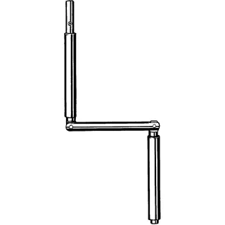 GEZE Knickkurbel, Aluminium weiß RAL 9016