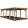 Einzel-Carport 360 x 762 cm Braun tauchgrundiert