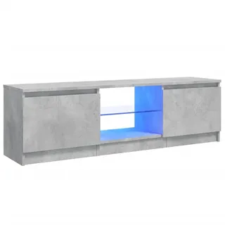vidaXL TV-Schrank mit LED-Leuchten Betongrau 120x30x35,5 cm