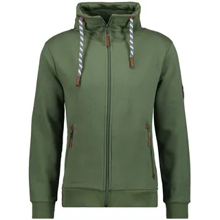 RAGMAN Sweatjacke RAGMAN Gr. L (50/52), grün (dunkelgrün-393) Herren Sweatjacken