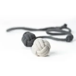 LucyBalu Knot Balls grau/weiß