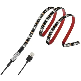 Hama 12344 USB-LED-Leuchtband mit integrierter Bedieneinheit, RGB, 1m (00012344)