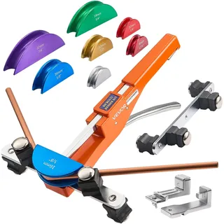 Vevor Rohrbiegegerät, 6-22 mm, Rohrbieger 90°, Vorwärts-/Rückwärts-Handbiegewerkzeug, Biegemaschine mit 7 farbigen Aluminiumlegierungs-Backen, für Kupferrohre in der Klima- & Kältetechnik