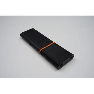 Ersatz-Akkudeckel für Fritz!Fon MT-F – Passgenaue Rückabdeckung für Ihr AVM-DECT-Telefon (Tiefschwarz + Orange (16H) PLA)