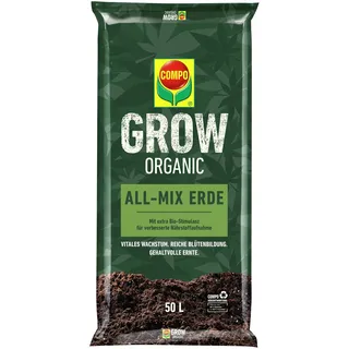 Compo Grow Organic All-Mix Erde - Erde zum Anbau von Spezialkulturen Indoor & Outdoor - organisch 50 L
