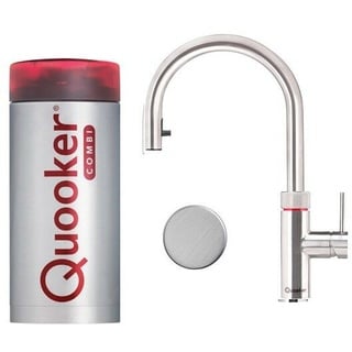 Quooker Flex COMBI EDELSTAHL Kochender Wasserhahn Volledelstahl 100°C