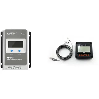 EPEVER Tracer 4210AN MPPT Laderegler charge controller 40A auto work 12V/24V & MT50 Fernzähler LCD-Display für die Überwachung und Einstellung der Parameter des MPPT Solarladereglers