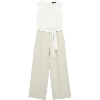 s.Oliver BLACK LABEL Jumpsuit kitt / weiß 4XL
