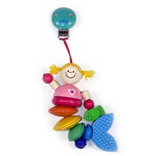 HESS SPIELZEUG Kinderwagenkette Babyspielzeug Wagenanhänger Nixe BxLxH 100x45x195mm NEU bunt