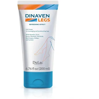 DuLàc, Dinaven Beincreme Mit Kühleffekt, Beinpflege Mit Diosmin, Escin, Mäusedorn Und Roter Weinrebe, Geeignet Zur Linderung Von Schweregefühl In Den Beinen, Made in Italy, 200 ml