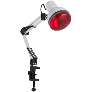 Donened - Infrarotlampe Wärmelampe, 220V 150W Rotlichtlampe, Infrarotlicht Heimgebrauch, Klappbar auf Einem Tisch zu Befestigen, Weiß, Infrarotlicht Rotlicht