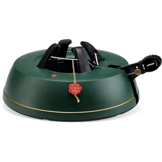 KRINNER Weihnachtsbaum Christbaumständer Comfort S Grün 34cm inkl. Fußpedal- und Einseiltechnik für Baumhöhe bis 2,2m, Wassertank 3l, MADE IN GERMANY 94115