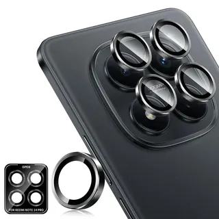 Holilo Kamera Schutzfolie für Xiaomi Redmi Note 14 Pro 4G für Panzerglas Kameraschutz, 1 Stück Anti-Kratzen 9H Härte LinseBlasenfrei Displayschutzfolie Hartglas Kameraschutz- Schwarz