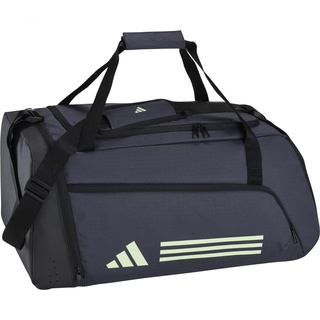 adidas Unisex Essentials 3-Stripes Duffel Bag, Shadow Navy/Green Spark, M