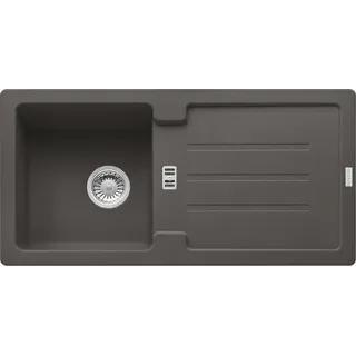 Smart STG 614-86 Einbauspüle Schiefergrau Fragranit für Unterschrank ab 45 cm, Drehknopf - inkl.