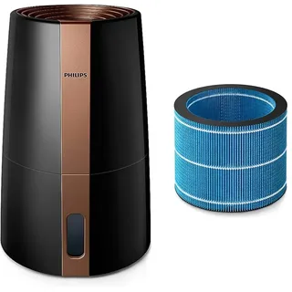 Philips Series 3000 Luftbefeuchter - 25 W, Verbreitet 99% weniger Bakterien & r FY3446/30 für Luftbefeuchter HU3916 und HU3918, 3-schichtiger Filter, 1 Stück