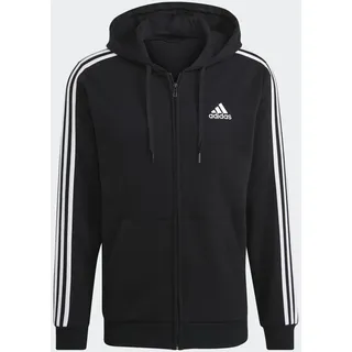 adidas Essentials Fleece 3-Streifen Kapuzenjacke Black S