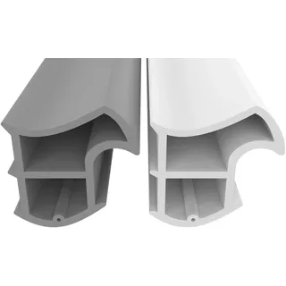 Stahlzargendichtung Grau 10m - gegen Zugluft Lärm & Staub spart Heizkosten Dichtung Dichtungshöhe 15,8mm Dichtungsbreite 15,2mm Falz Türdichtung (Grau 10m)