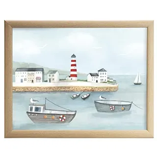 Knietablett mit Kissen, Motiv: nautische Küste