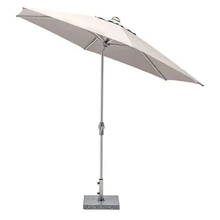 KETTLER EASY ALLROUND Kurbelschirm Ø300cm silber / taupe