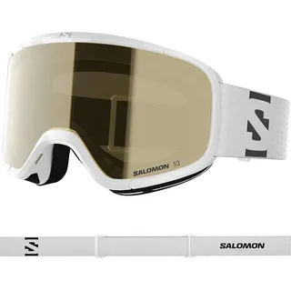 Salomon AKSIUM 2.0 ACCESS Skibrille - White - Gold/CAT2