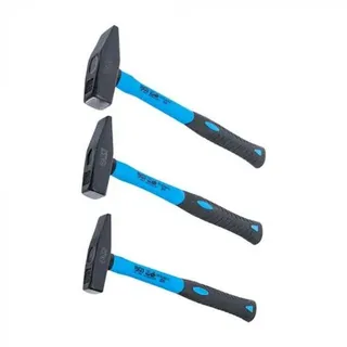 Schlosserhammer-Satz - mit Fiberglasstiel - DIN 1041 - Kopfgewicht 300 , 500 und 800 g - 3-tlg.