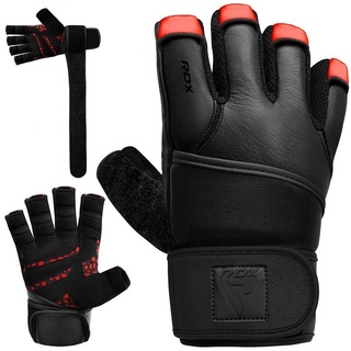 RDX Trainingshandschuhe RDX Maya Leder Fitness Handschuhe, Fitness Gloves Handgelenkschutz MEDIUM
