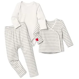 Tchibo - Baby-Starter-Set aus Bio-Baumwolle - Weiss/Gestreift - Baby - Gr.: 86/92 - weiß - 86/92