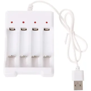 ZIRAN 1,2 V Universal Smart AA/AAA-Akku mit 4 Steckplätzen, USB-Stecker