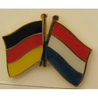 Niederlande / Deutschland Freundschafts Pin Anstecker Flagge Fahne Nationalflagge Doppelpin Holland Flaggenpin Badge Button Flaggen Clip Anstecknadel