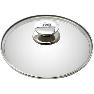 ELO Glasdeckel Galant 16 cm, aus Glas mit Edelstahlknopf, Silber
