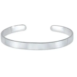 KUZZOI Basic Bangle Herren Armband aus 925 Silber silberfarben 19 cm