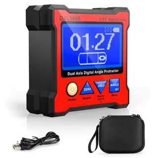 KOLSOL Digitaler Winkelmesser DXL360S, Dual-Achsen Level Box Neigungsmesser