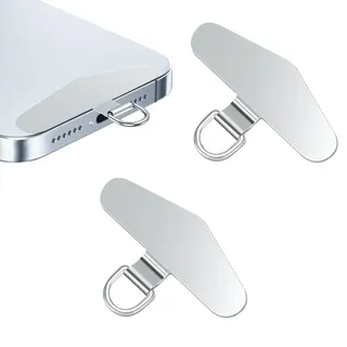 flintronic Handykette Universalpads, 2 Stück Handy Handykette Pads mit Metallring, Telefon Halteband Patch, Edelstahl Multifunktionales Handy Lanyard Pads, Handykette Pads für die Meisten Smartphones