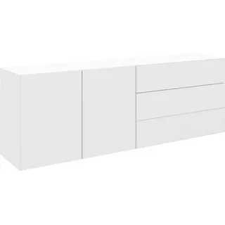 borchardt Möbel Sideboard BORCHARDT MÖBEL "Sophia", weiß (weiß matt), B:152cm H:53cm T:35cm, Holzwerkstoff, Sideboards, Sideboard, Breite 152 cm, zur Wandmontage