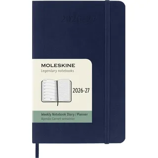 Moleskine Notizkalender 18 Monate Pocket/A6 Saphir 2026/2027
