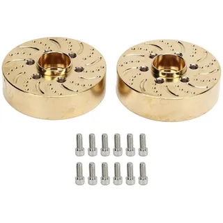 Lot De 2 Masses De Roue En Laiton 1,9 Pouce (2,5 Pouces) Pour Voiture Rc Crawler, Adaptateur De Moyeu Hexagonal, Pièces De Rechange Pour Modèle Réduit, 15 Mm