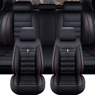 BUULOO Auto-Sitzbezug für VW ID.3 ID3 Pro/S/Pure/Pro Performance Id 32021 2022 2023 2024 2025, 5 Sitzplätze Set Sitzbezug Komplett-Set, wasserdichte Leder,B