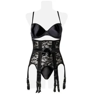 Grey Velvet Corsage Grey Velvet - 3 - teiliges Corsagen - Set 14495 - (2XL schwarz M
