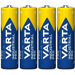 4x Varta Industrial Pro AA LR6 1,5V Alkaline Batterien 4006 Made in Germany