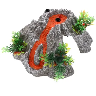 Kisangel Elektrisches Vulkan-Spielzeug Mit Realistischem Nebel Lichteffekten Und DinosauriergeräUschen 7.2 Zoll DIY Vulkanmodell FüR Kinder Wissenschaftliches Experimentier- Und Dekorationsspielzeu