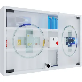 VCM Medizinschrank Arzneischrank Wandregal Hustila L